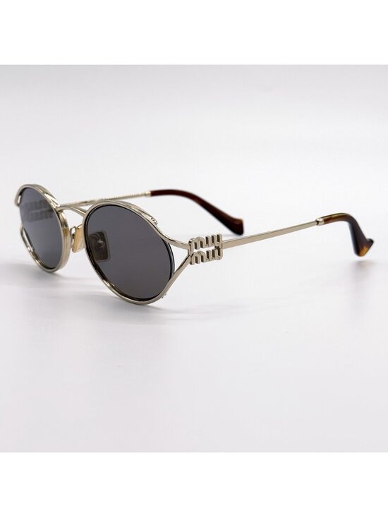 NEW MIU MIU MU52YS ZVN80Q SUNGLASSES GOLD/GRAY WOMEN MU 52YS, SMU 52Y EYEWEAR main image 7